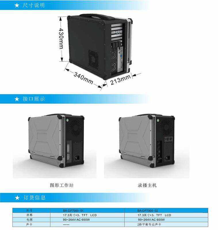 Broadcasting Military Industry Transportation Portable 17.3 Triple-Screen All-in-One Reinforced - Image 4