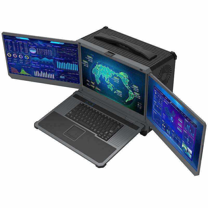 Broadcasting Military Industry Transportation Portable 17.3 Triple-Screen All-in-One Reinforced