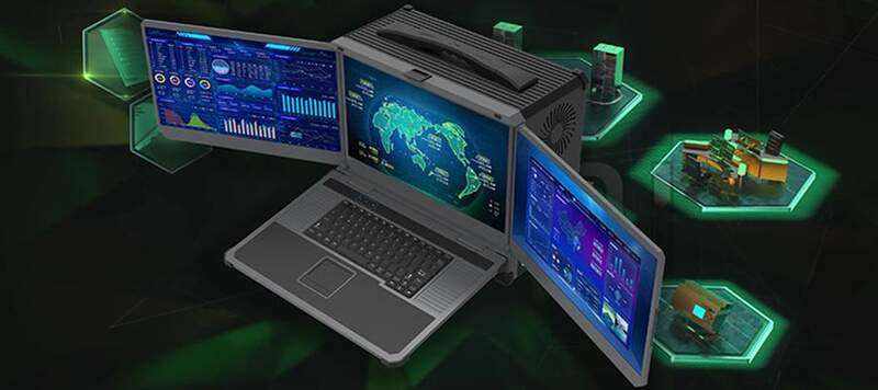 Broadcasting Military Industry Transportation Portable 17.3 Triple-Screen All-in-One Reinforced - Image 2